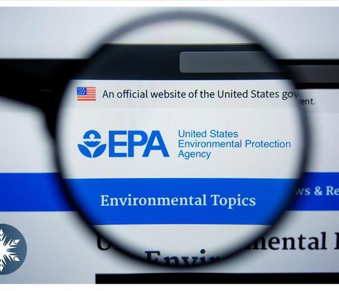 Illustrative Editorial of EPA.GOV website homepage. United States Environmental Protection Agency logo visible on display