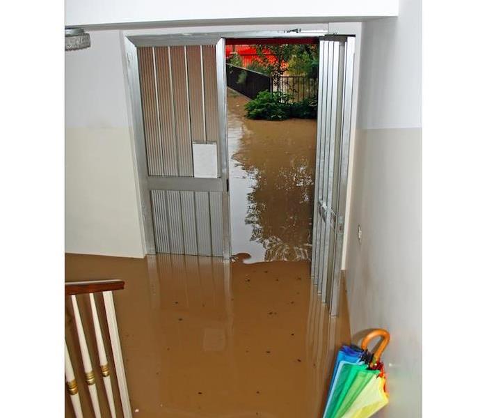 Flooded entry way.
