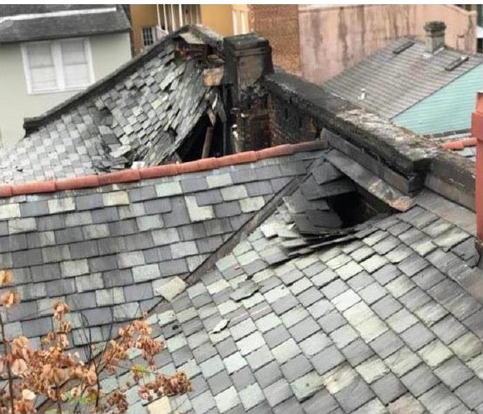 Roof burned